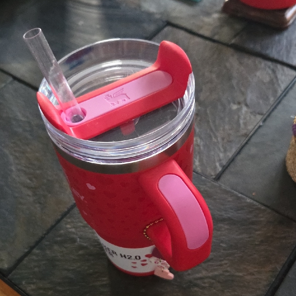 Stanley 2025 Valentine's Release 20oz Quencher H2.0 Tumbler With Charm - Picture 5 of 7
